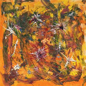Gemälde, Idée de cueillette - Série Synapses, explosion de couleurs, Marc Michon