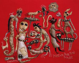 Gemälde, Prétexte pour fond rouge, Barbara d'Antuono