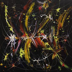 Gemälde, Vols des lampyridés - Série Synapses, explosion de couleurs, Marc Michon