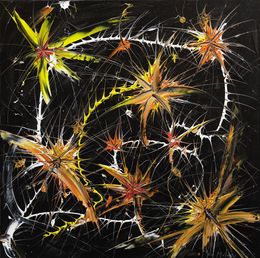Peinture, Emploi du temps - Série Synapses, explosion de couleurs, Marc Michon