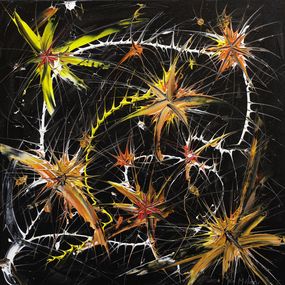 Gemälde, Emploi du temps - Série Synapses, explosion de couleurs, Marc Michon