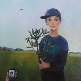 Painting, A tree, Galya Popova
