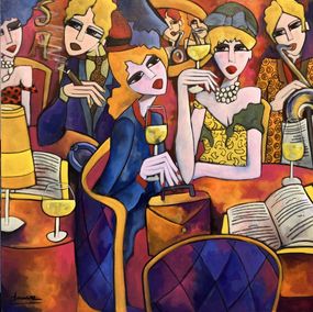 Peinture, Jazz à Montmartre, Martine Fauve Dechavanne