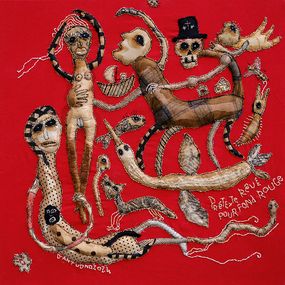 Peinture, Prétexte rêvé pour fond rouge, Barbara d'Antuono