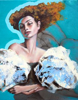 Painting, Harmonie bleue, Sylvie Julkowski-Egard