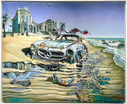 Gemälde, La Mercedes du casino, Daniel Authouart