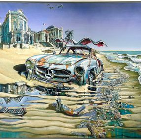 Gemälde, La Mercedes du casino, Daniel Authouart