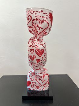 Sculpture, Wrapping Bonbon Transparent peint Love, Laurence Jenkell