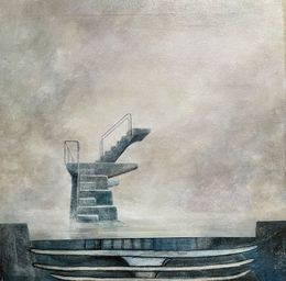 Painting, Le plongeoir, Maylis Bourdet