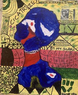 Peinture, Cicatrize (Who We Are 3) - 21st Century, Olumide Ajayi