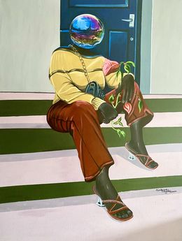Painting, Bide Your Time - 21st Century, Aladejare Ayodeji