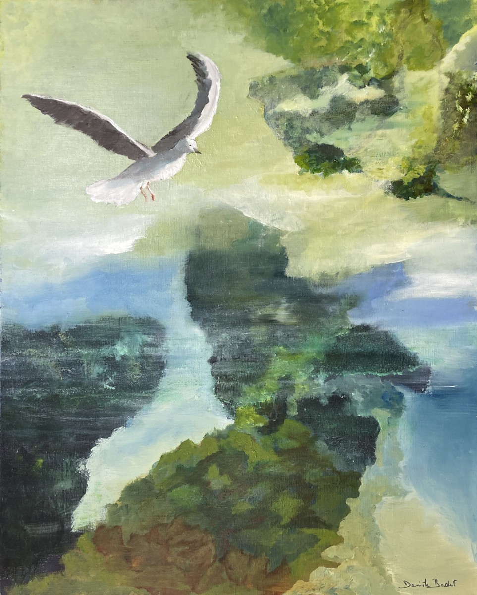 Danièle Badet, Au dessus de l'étang - série reflets du ciel et transparence de l'eau Danièle Badet, Au dessus de l'étang - série reflets du ciel et transparence de l'eau