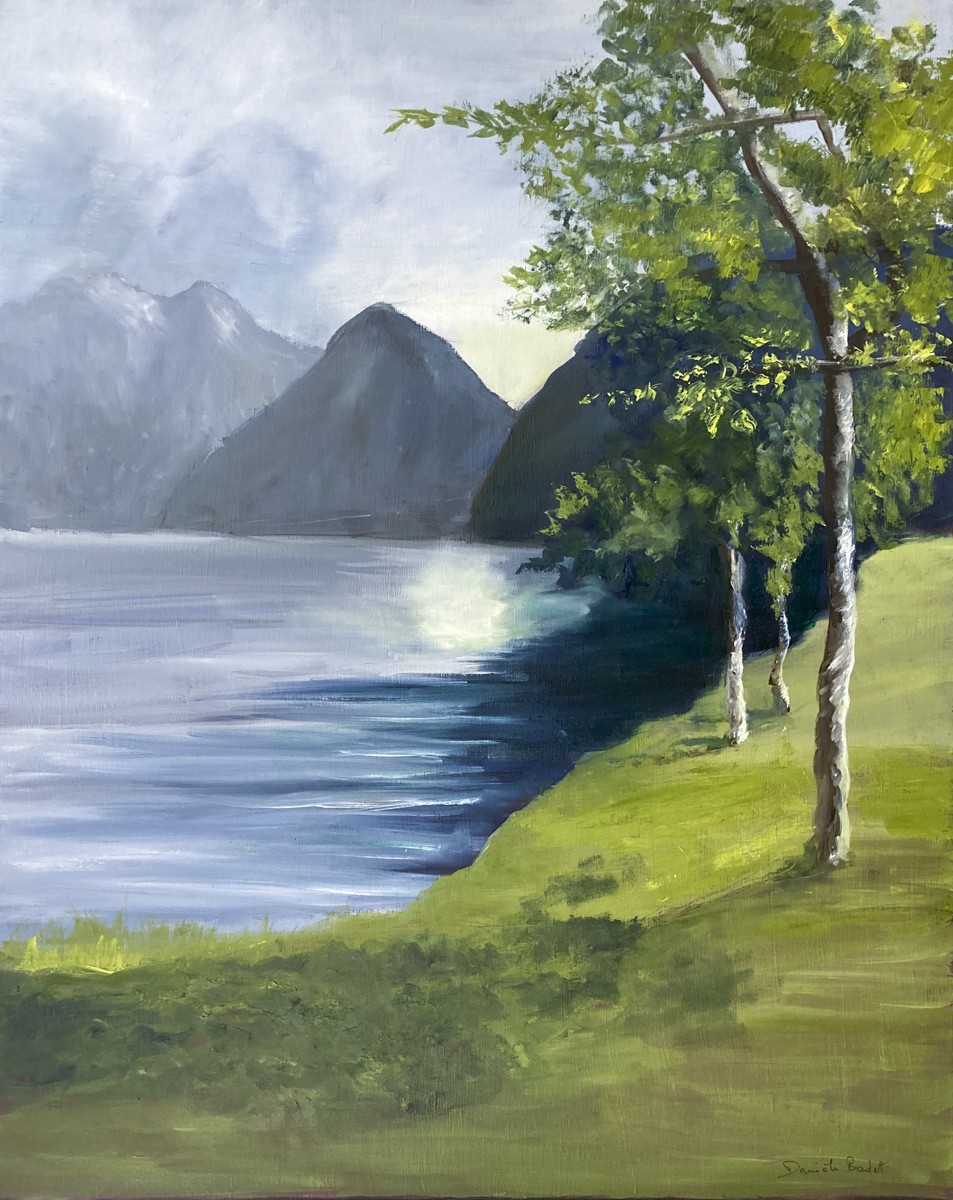 Danièle Badet, Au fond d'un fjord en Norvège - série paysage de montagne Danièle Badet, Au fond d'un fjord en Norvège - série paysage de montagne