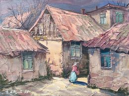 Peinture, Rustic Houses Scene, Kamo Atoyan