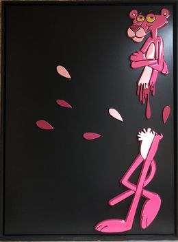 Gemälde, Pink panthere, Vincent Gachaga