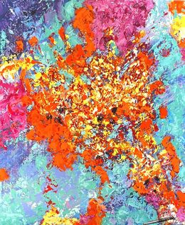 Peinture, Les eaux turquoises, Nicole Azoulay