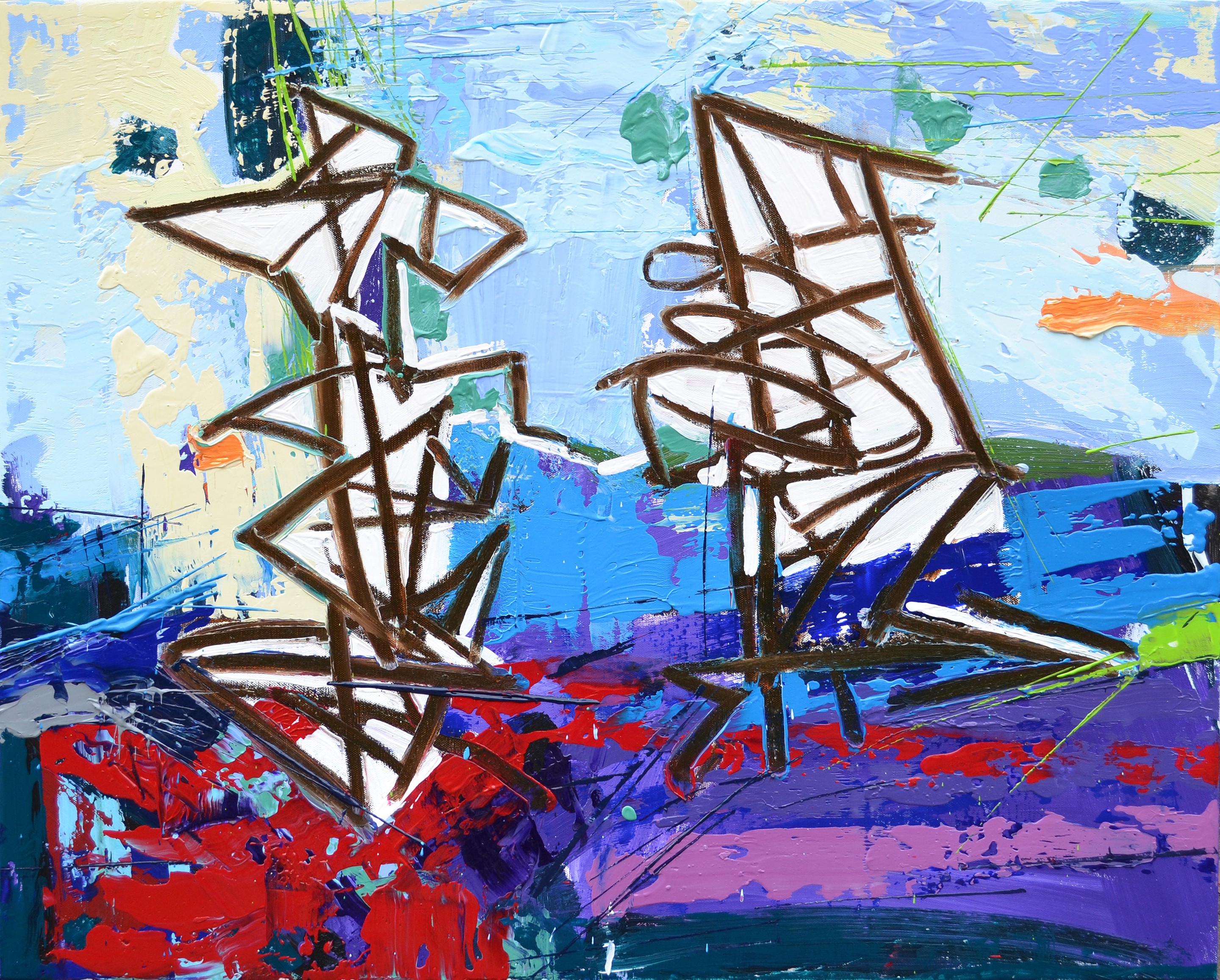 Borko Petrovic, Sailing ships on a rough sea Borko Petrovic, Sailing ships on a rough sea