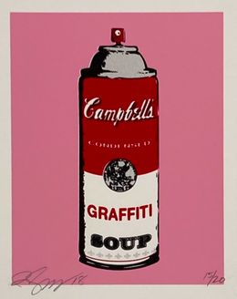 Drucke, Mini Graffiti Soup - Pink, Rene Gagnon