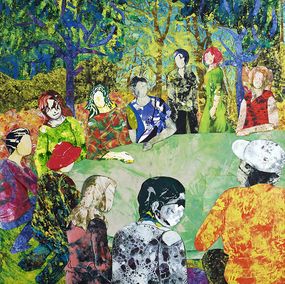 Painting, Around the Table, Haibat Balaa Bawab