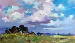 Painting, In the village field, Suprunchuk Yuriy