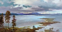 Painting, The river washes the mountains, Suprunchuk Yuriy