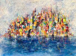 Peinture, Ville flottante, Nicole Azoulay
