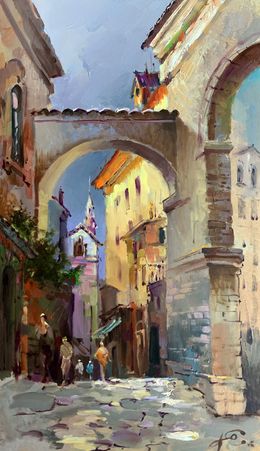 Gemälde, Old streets of the city, Suprunchuk Yuriy
