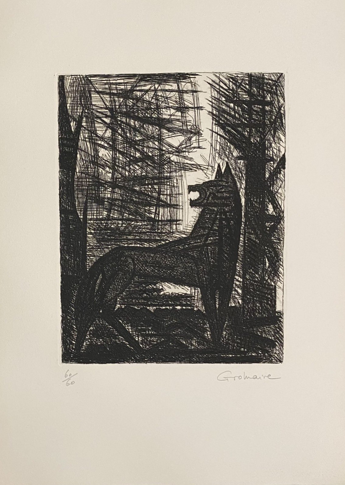 Marcel Gromaire, Macbeth : Présage, le loup Marcel Gromaire, Macbeth : Présage, le loup