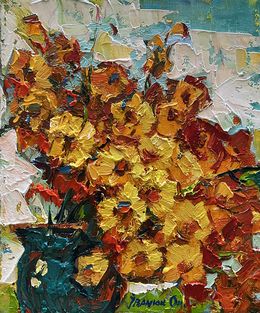 Gemälde, Summer flowers, Oksana Ivanyuk