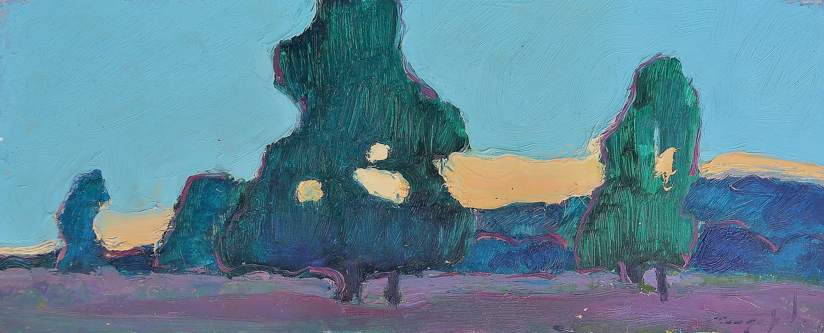 Alexander Shandor, Evening Trees Alexander Shandor, Evening Trees