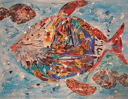 Gemälde, Save the seaworld, Christiane Guerry