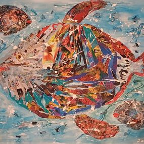 Gemälde, Save the seaworld, Christiane Guerry