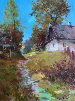 Gemälde, Early morning in the village, Suprunchuk Yuriy