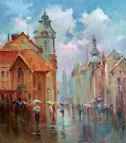 Gemälde, Dynamics of urban life, Suprunchuk Yuriy