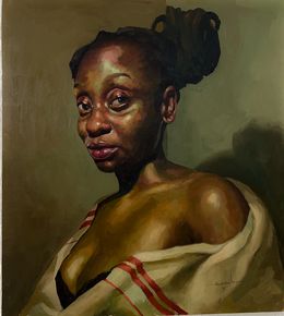 Peinture, Bohemian - 21st Century, Contemporary, Figurative, Surrealism, Africa, Women, Elisha Nyong