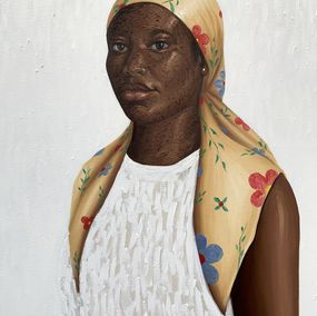 Gemälde, Don't Be Perfect, Be Real -21st Century, Contemporary, Figurative Portrait Women, Elijah Olanase