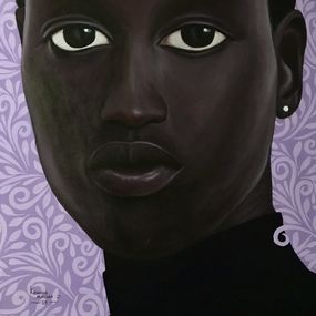 Gemälde, Focus (Bold Face) - 21st Century Contemporary, Figurative Portrait, Woman, Kehinde Mayowa