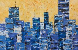Painting, New York city lights 5, Max Yaskin