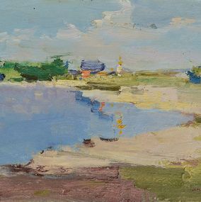 Gemälde, Summer on the Tisza River, Alexander Shandor