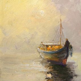 Gemälde, Boat at Dawn, Hrach Baghdasaryan