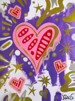 Gemälde, Pink heart, Dr. Love