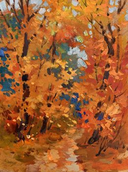 Painting, Orange autumn forest, Suprunchuk Yuriy