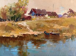 Gemälde, Village life, Suprunchuk Yuriy