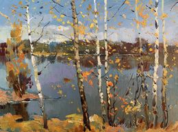Painting, View through the birches, Suprunchuk Yuriy