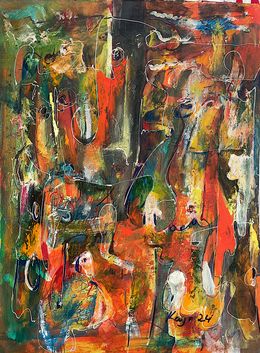 Painting, Dancing in the Rain III, Kajazun (Kajo) Avetisyan