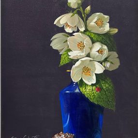 Painting, Seashell and Blue Vase, Michael Gorban