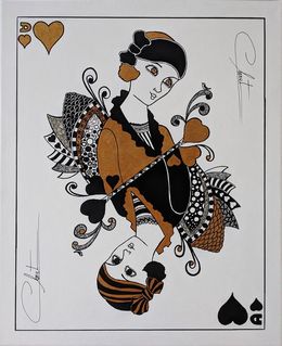Gemälde, Dame de Coeur 3, Véronique Clanet