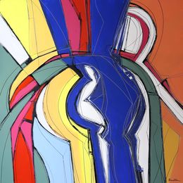 Peinture, Abrazo, A. Casares Palma