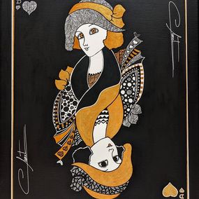 Peinture, Dame de Coeur 6, Véronique Clanet