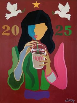 Gemälde, Peace & Hope, Lilian Rigobert